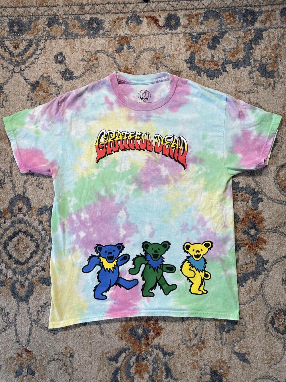 Grateful Dead Shirt Mens M/L Tie Dye Dancing Bears Graphic Tee Psychedelic
